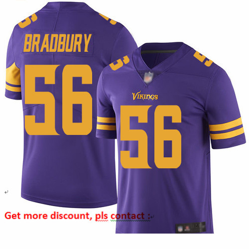 Vikings 56 Garrett Bradbury Purple Men Stitched Football Limited