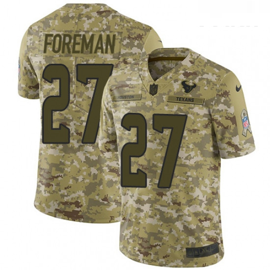 Youth Nike Houston Texans 27 DOnta Foreman Limited Camo 2018 Salute to Service NFL Jerse