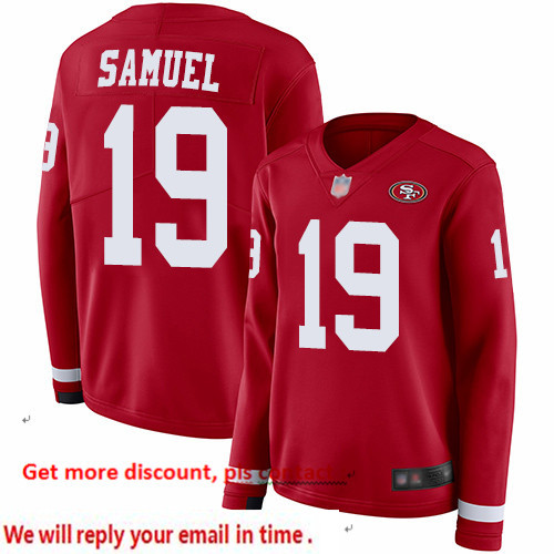 49ers 19 Deebo Samuel Red Team Color Women Stitched Football Lim