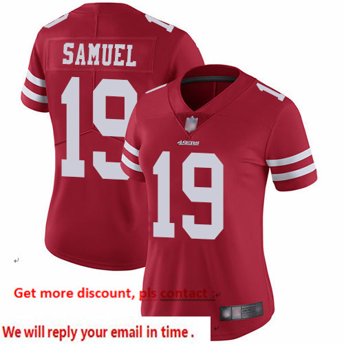 49ers 19 Deebo Samuel Red Team Color Women Stitched Football Vap