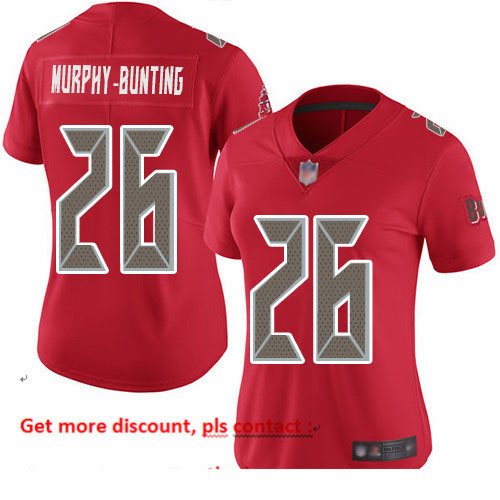 Buccaneers 26 Sean Murphy Bunting Red Women Stitched Football Li