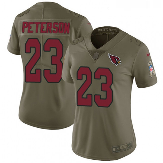 Womens Nike Arizona Cardinals 23 Adrian Peterson Limited Olive 2017 Salute to Service NFL Jersey