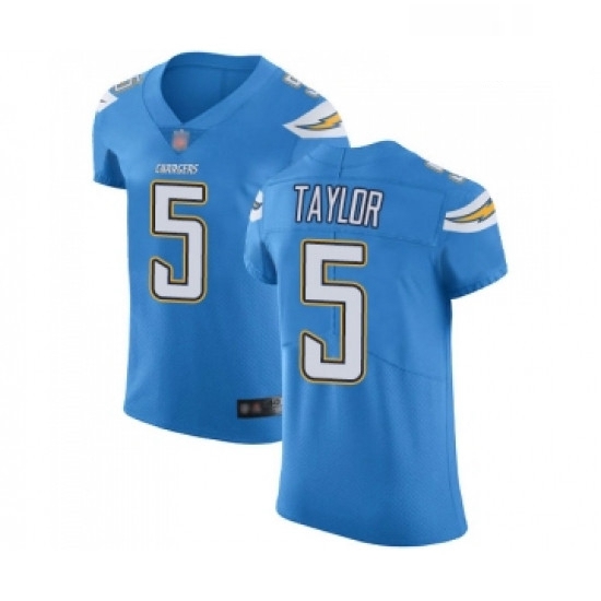 Men Los Angeles Chargers 5 Tyrod Taylor Electric Blue Alternate Vapor Untouchable Elite Player Footb