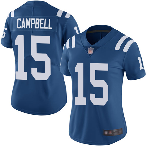 Colts 15 Parris Campbell Royal Blue Team Color Women Stitched Fo