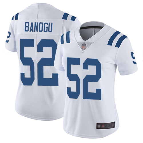 Colts 52 Ben Banogu White Women Stitched Football Vapor Untoucha