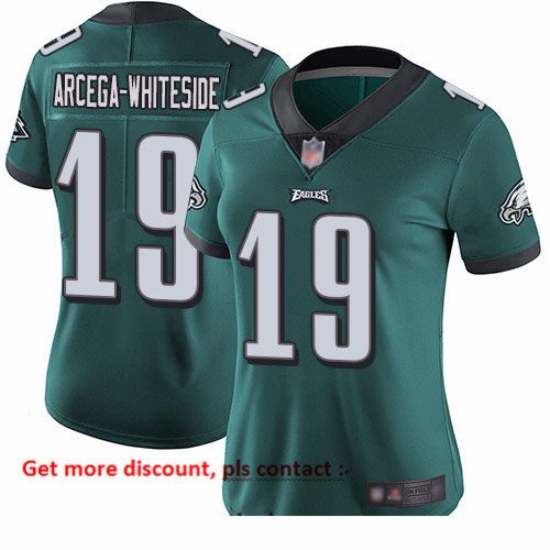 Eagles 19 JJ Arcega Whiteside Midnight Green Team Color Women Stitched Football Vapor Untouchable Li