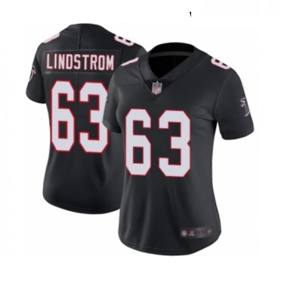 Womens Atlanta Falcons 63 Chris Lindstrom Black Alternate Vapor Untouchable Limited Player Football 