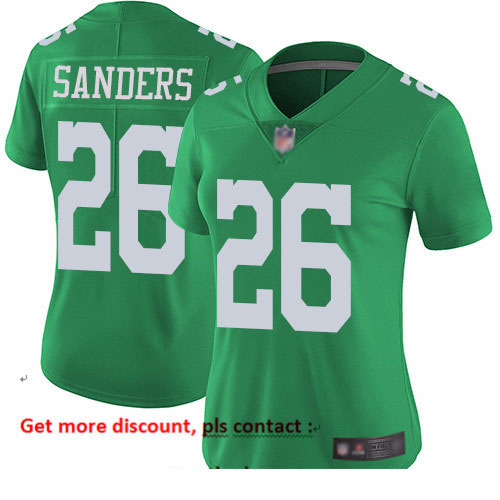 Eagles 26 Miles Sanders Green Women Stitched Football Limited Ru