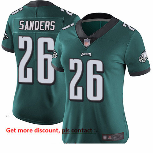 Eagles 26 Miles Sanders Midnight Green Team Color Women Stitched Football Vapor Untouchable Limited 