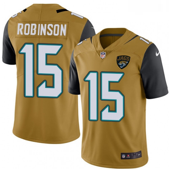 Men Nike Jacksonville Jaguars 15 Allen Robinson Limited Gold Rus