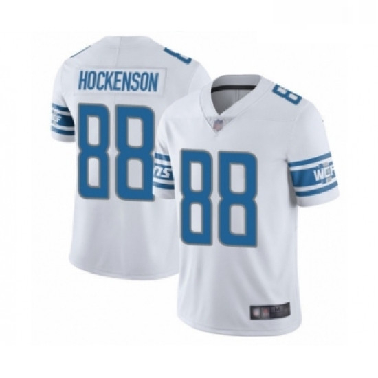 Youth Detroit Lions 88 TJ Hockenson White Vapor Untouchable Limi