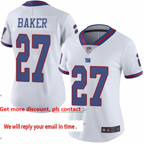 Giants 27 Deandre Baker White Women Stitched Football Limited Ru