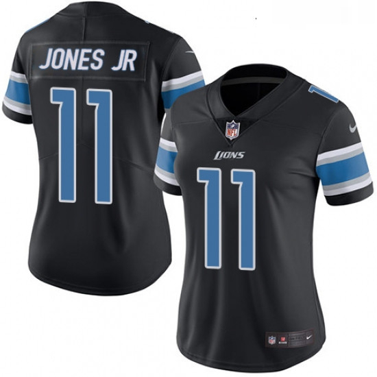 Womens Nike Detroit Lions 11 Marvin Jones Jr Limited Black Rush Vapor Untouchable NFL Jersey