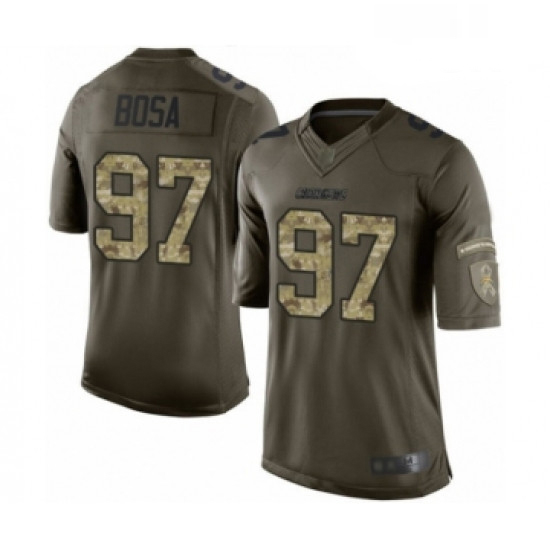 Men Los Angeles Chargers 97 Joey Bosa Limited Green Salute to Service Football Jersey