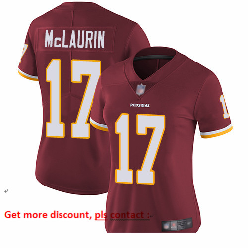 Redskins 17 Terry McLaurin Burgundy Red Team Color Women Stitched Football Vapor Untouchable Limited