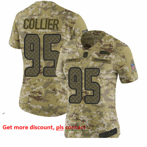 Seahawks 95 L J  Collier Camo Women Stitched Football Limited 20