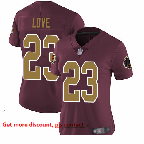 Redskins 23 Bryce Love Burgundy Red Alternate Women Stitched Football Vapor Untouchable Limited Jers