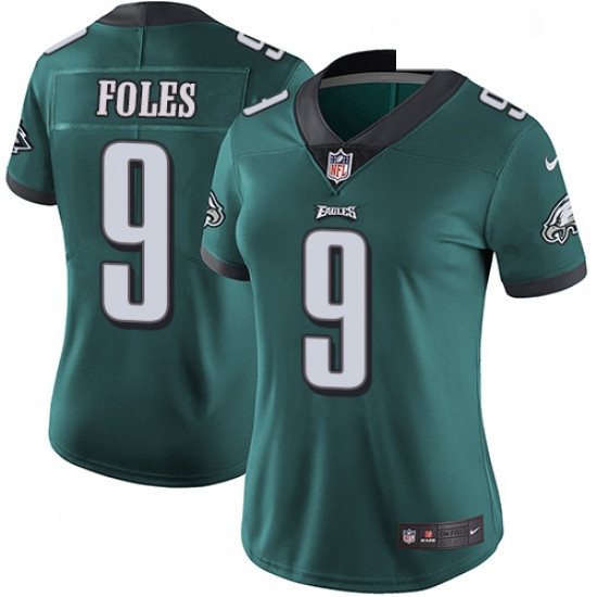 Womens Nike Philadelphia Eagles 9 Nick Foles Midnight Green Team Color Vapor Untouchable Limited Pla