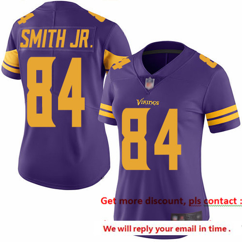 Vikings 84 Irv Smith Jr  Purple Women Stitched Football Limited 