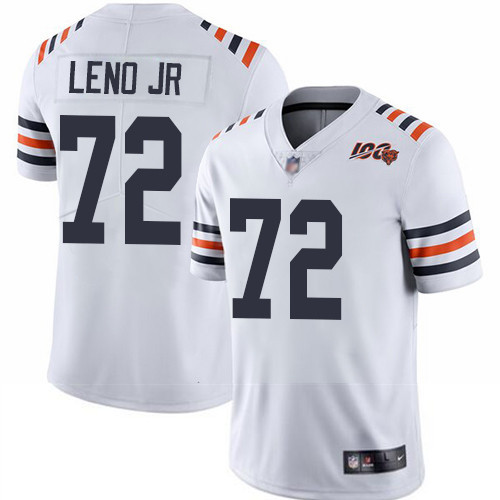 Bears 72 Charles Leno Jr White Alternate Youth Stitched Football Vapor Untouchable Limited 100th Sea