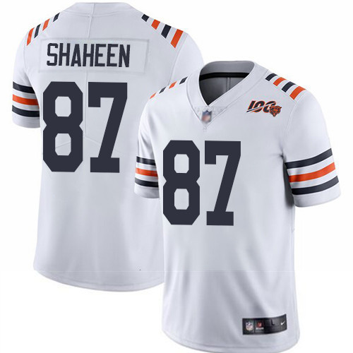 Bears 87 Adam Shaheen White Alternate Youth Stitched Football Vapor Untouchable Limited 100th Season