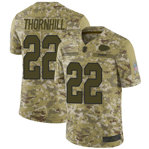 Chiefs 22 Juan Thornhill Camo Youth Stitched Football Limited 20