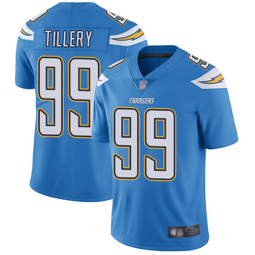 Chargers 99 Jerry Tillery Electric Blue Alternate Youth Stitched Football Vapor Untouchable Limited 