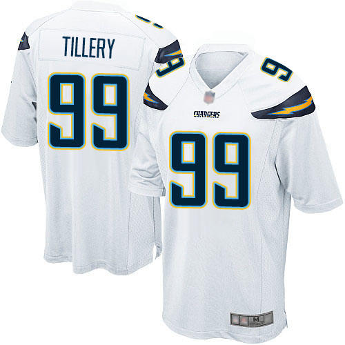 Chargers 99 Jerry Tillery White Youth Stitched Football Elite Je