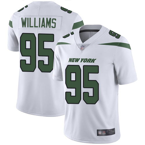 Jets 95 Quinnen Williams White Youth Stitched Football Vapor Unt