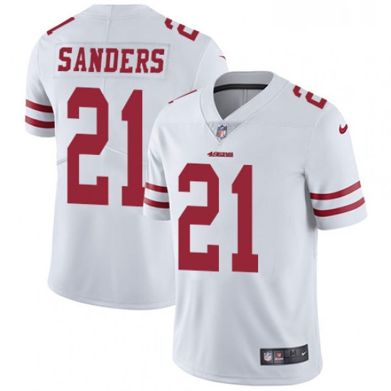 Youth Nike San Francisco 49ers 21 Deion Sanders Elite White NFL Jersey