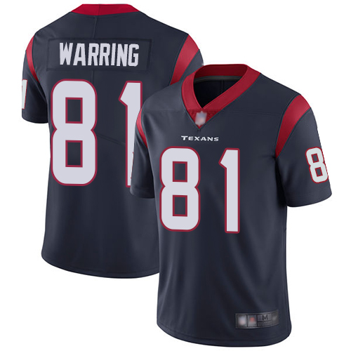 Texans 81 Kahale Warring Navy Blue Team Color Youth Stitched Foo