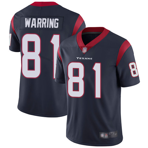 Texans 81 Kahale Warring Navy Blue Team Color Youth Stitched Football Vapor Untouchable Limited Jers