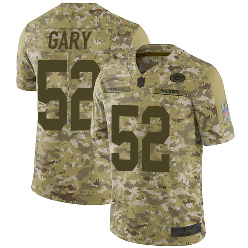 Packers 52 Rashan Gary Camo Youth Stitched Football Limited 2018