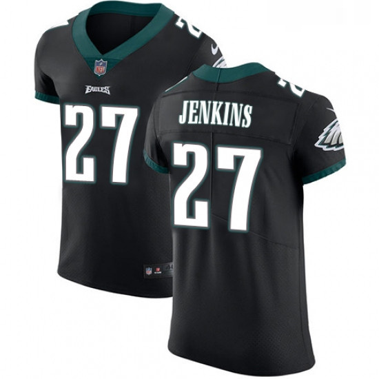 Mens Nike Philadelphia Eagles 27 Malcolm Jenkins Black Alternate Vapor Untouchable Elite Player NFL 