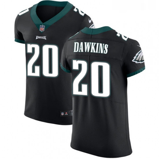 Mens Nike Philadelphia Eagles 20 Brian Dawkins Black Alternate Vapor Untouchable Elite Player NFL Je