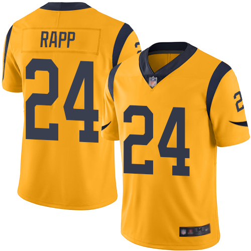 Rams 24 Taylor Rapp Gold Youth Stitched Football Limited Rush Je