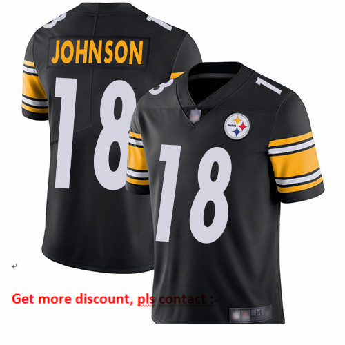 Steelers 18 Diontae Johnson Black Team Color Youth Stitched Football Vapor Untouchable Limited Jerse