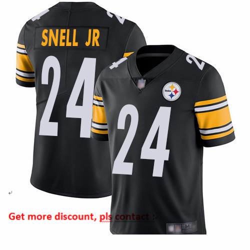 Steelers 24 Benny Snell Jr  Black Team Color Youth Stitched Football Vapor Untouchable Limited Jerse