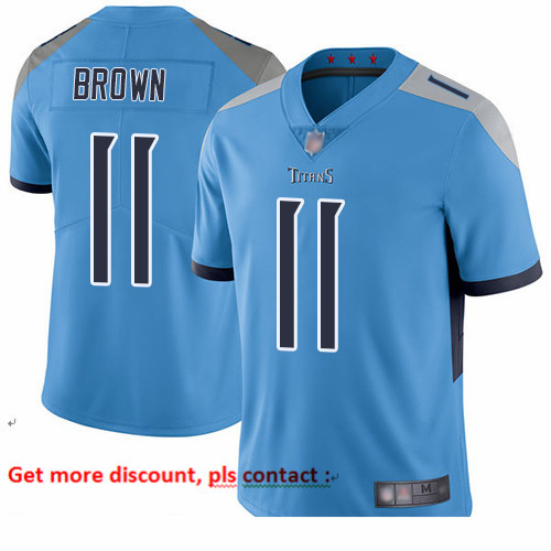 Titans 11 A J  Brown Light Blue Alternate Youth Stitched Football Vapor Untouchable Limited Jersey