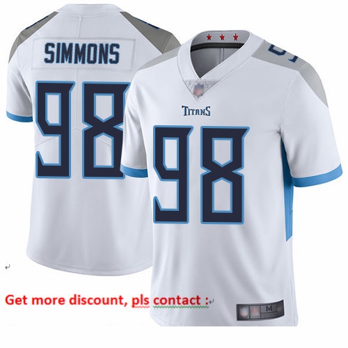 Titans 98 Jeffery Simmons White Youth Stitched Football Vapor Untouchable Limited Jersey
