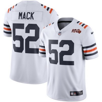 Men Bears 52 Mack White 100 Years 4XL Jersey