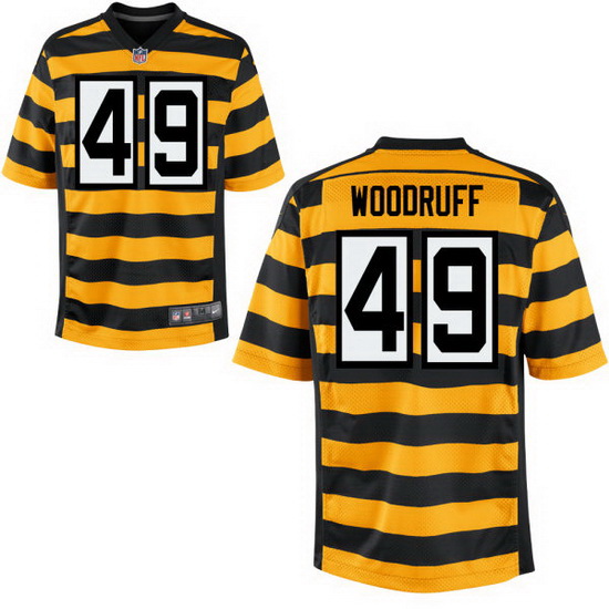 Men Steelers #49 Dwayne Woodruff Alternate Game Stitched NFL Jersey