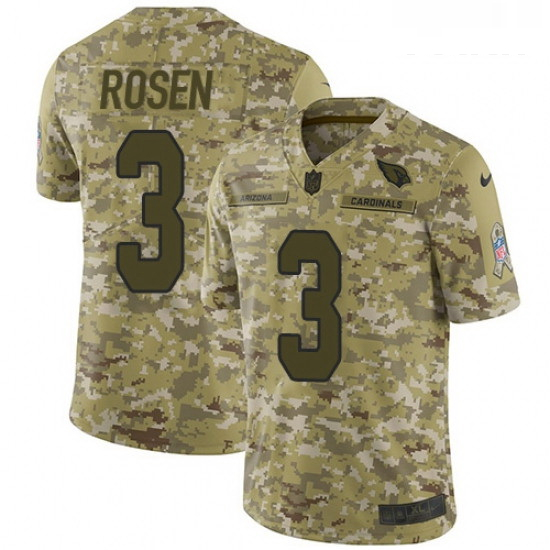 Youth Nike Arizona Cardinals 3 Josh Rosen Limited Camo 2018 Salute to Service NFL Jersey