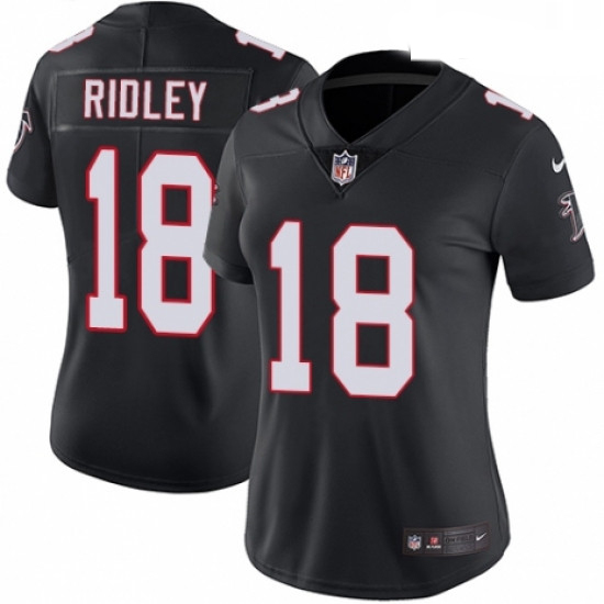 Womens Nike Atlanta Falcons 18 Calvin Ridley Black Alternate Vapor Untouchable Limited Player NFL Je