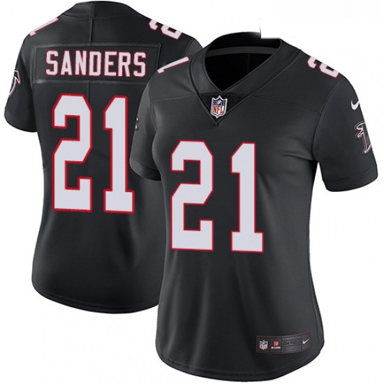 Womens Nike Atlanta Falcons 21 Deion Sanders Black Alternate Vapor Untouchable Limited Player NFL Je