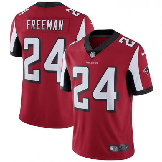 Youth Nike Atlanta Falcons 24 Devonta Freeman Red Team Color Vapor Untouchable Limited Player NFL Je