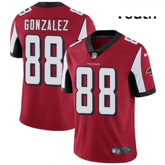 Youth Nike Atlanta Falcons 88 Tony Gonzalez Red Team Color Vapor Untouchable Limited Player NFL Jers