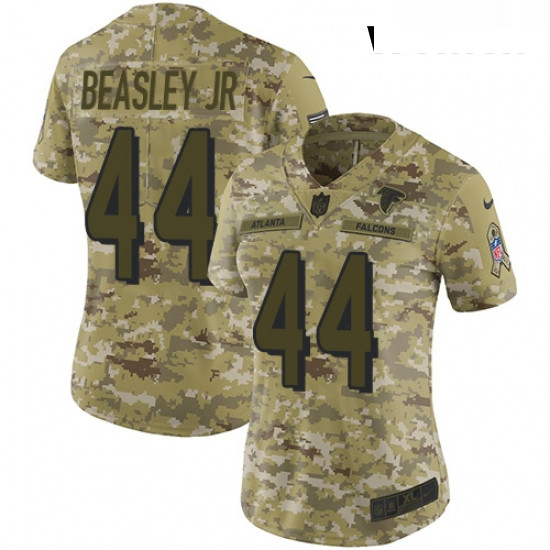 Womens Nike Atlanta Falcons 44 Vic Beasley Limited Camo 2018 Salute to Service NFL Jersey