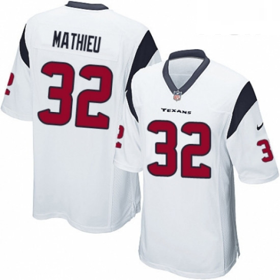 Men Nike Houston Texans 32 Tyrann Mathieu Game White NFL Jersey