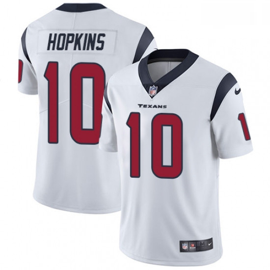 Men Nike Houston Texans 10 DeAndre Hopkins Limited White Vapor Untouchable NFL Jersey